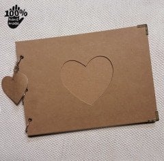 YAPIŞKANLI FOTOĞRAF ALBÜMÜ 40 SAYFA 4 MM. KALIN KRAFT KAPAK-DIY