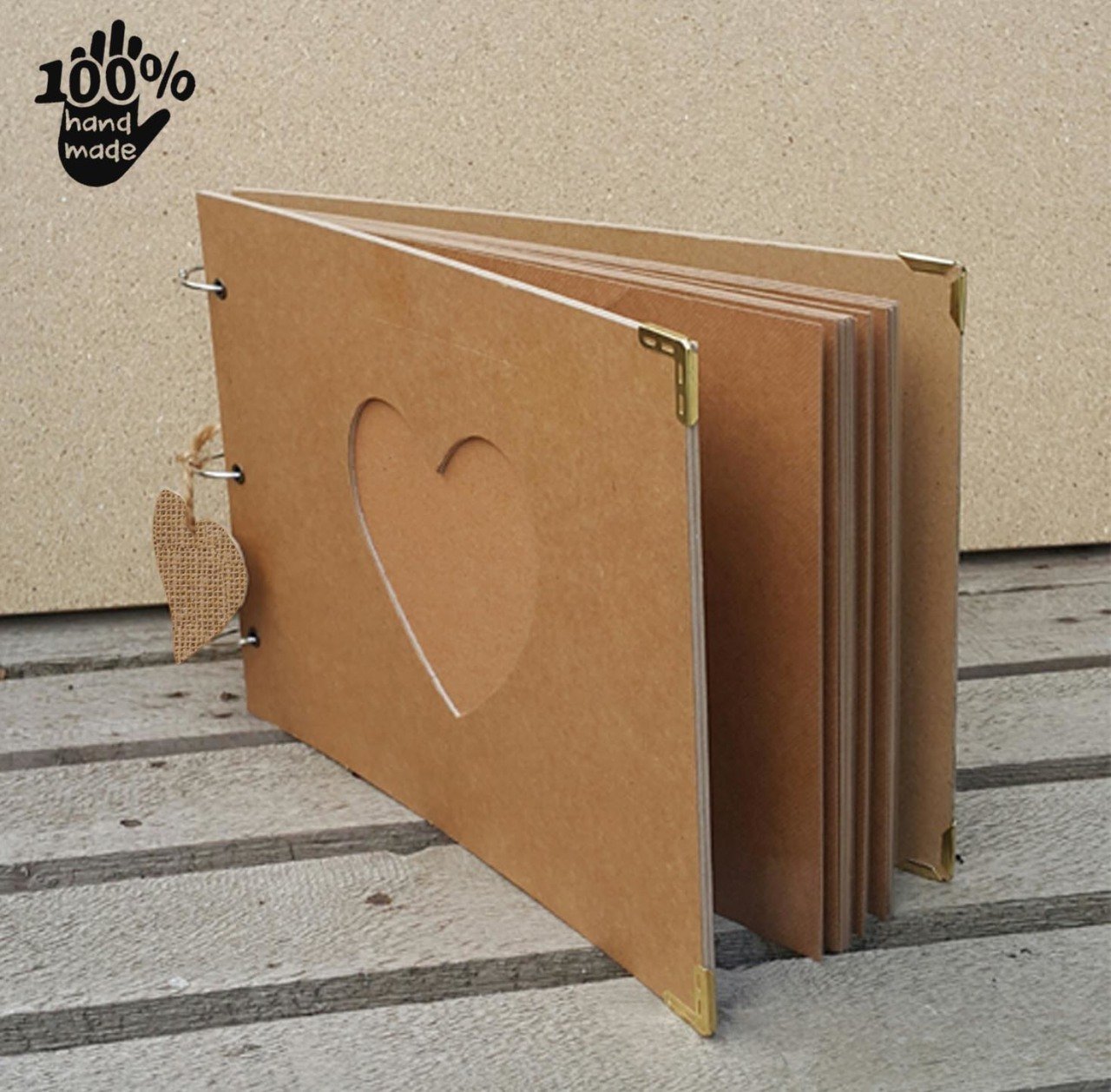 YAPIŞKANLI FOTOĞRAF ALBÜMÜ 40 SAYFA 4 MM. KALIN KRAFT KAPAK-DIY