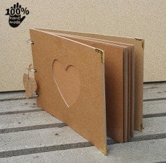YAPIŞKANLI FOTOĞRAF ALBÜMÜ 40 SAYFA 4 MM. KALIN KRAFT KAPAK-DIY