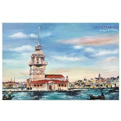 YAPIŞKANLI PANO/İSTANBUL, KIZ KULESİ 33X48 CM.