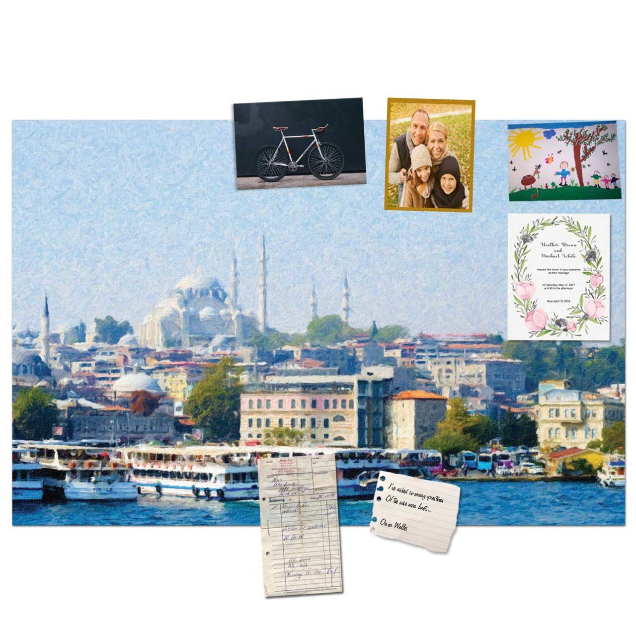 YAPIŞKANLI PANO/İSTANBUL, MANZARA 33X48 CM.