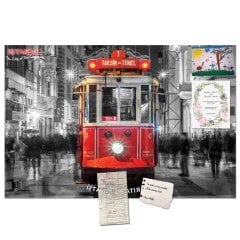 YAPIŞKANLI PANO/İSTANBUL, TRAMVAY 33X48 CM.