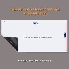 MIKNATISLI YAPIŞKANLI DUVAR PANO VE PVC YAZI TAHTASI-33X69 cm
