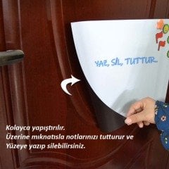 MIKNATISLI YAPIŞKANLI DUVAR PANO VE PVC YAZI TAHTASI-33X69 cm