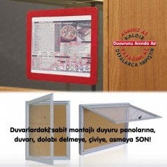 SİTE YÖNETİMİ, APARTMAN, ASANSÖR 2 ADET A4 DUYURU PANOSU -YAPIŞKANLI MIKNATISLI ESNEK ÇERÇEVE