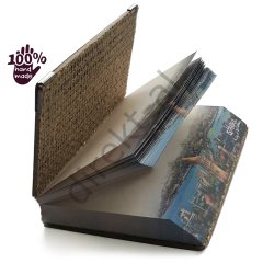İSTANBUL DEFTER BLOKNOT-EL YAPIMI KALIN KAPAK ÖZEL AÇILI KESİMLİ