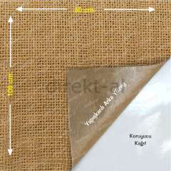 YAPIŞKANLI DOĞAL JÜT (TELİS) KUMAŞ-ÇUVAL BEZİ 50X100 CM.