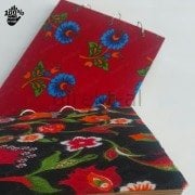 PAZEN/DİVİTİN KUMAŞ KAPAKLI YAPIŞKANLI FOTO ALBÜM-LALE DESEN