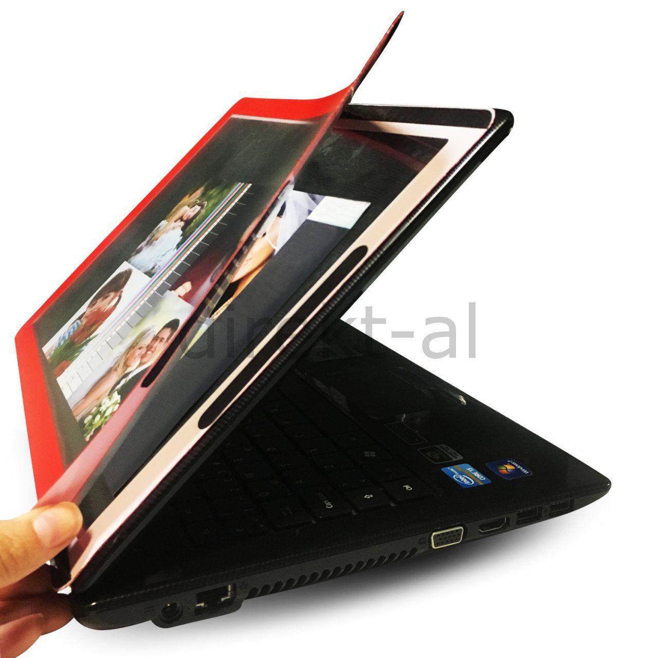 LAPTOP KAPAK-MANYETİK KAPAKLI ARKASI YAPIŞKANLI AÇ KAPA ÇERÇEVE (Magic Frame) Kırmızı