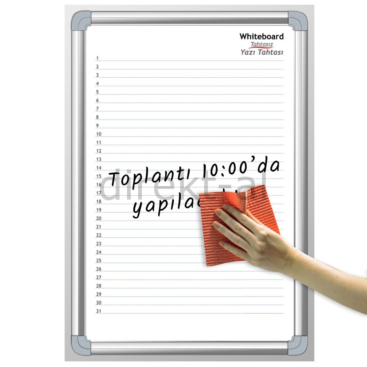 YAZI TAHTASI-ARKASI YAPIŞKANLI, PVC, ESNEK