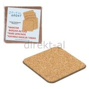 KARE MANTAR BARDAK ALTLIĞI  KAYMAZ TABANLI 6 ADET