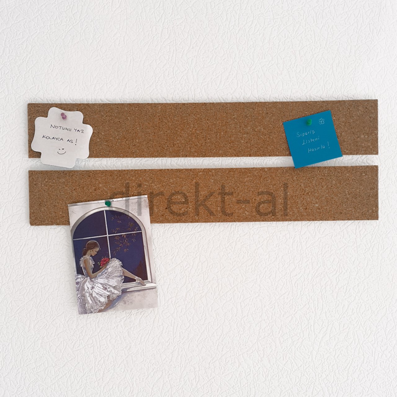 ŞERİT MANTAR DUVAR PANOSU 15 x 60 cm 2'Lİ
