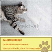 KEDİ EĞİTİM BANDI 2 YÜZÜ YAPIŞKANLI KOLTUK MOBİLYA TIRMALAMA CAYDIRICI, ŞEFFAF 15X45 CM. 5 ADET