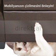 KEDİ EĞİTİM BANDI TEKYÜZ YAPIŞKANLI TIRMALAMA CAYDIRICI KOLTUK MOBİLYA KORUYUCU ŞEFFAF 25 x 45 cm 4 ADET