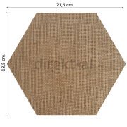 JÜT KUMAŞ KAPLI ALTIGEN  LEVHA ARKASI YAPIŞKANLI 5 Lİ SET 18,5 cm x 21,5 cm