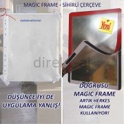 ARKASI YAPIŞKANLI A3 MIKNATISLI ESNEK ÇERÇEVE DUYURU PANOSU  5 RENK SEÇENEKLİ SARI