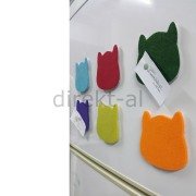 KEDİ TASARIMLI KEÇE PANOLAR  ARKASI YAPIŞKANLI 6 ADET RENKLİ SET