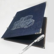 KOT DENİM KUMAŞ KAPAKLI FOTOĞRAF MAKİNASI TEMALI ALBÜM ANI DEFTERİ 23X20 CM. 15 YAPRAK