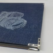 KOT DENİM KUMAŞ KAPAKLI FOTOĞRAF MAKİNASI TEMALI ALBÜM ANI DEFTERİ 23X20 CM. 15 YAPRAK