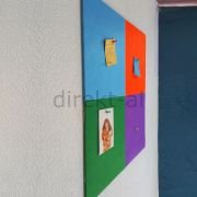 KEÇE KUMAŞ KAPLI DUVAR PANOSU 4 RENKLİ  30X30 CM 4 ADET