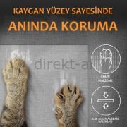 Kedi Tırmalama Koltuk Mobilya Koruyucu Tek Yüz Yapışkanlı, Şeffaf 69x100 Cm.