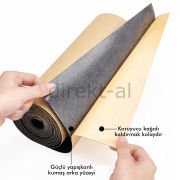 YAPIŞKANLI ALKANTARA NUBUK TİPİ KUMAŞ 48 cm X 100 cm RENK SEÇENEKLİ Siyah