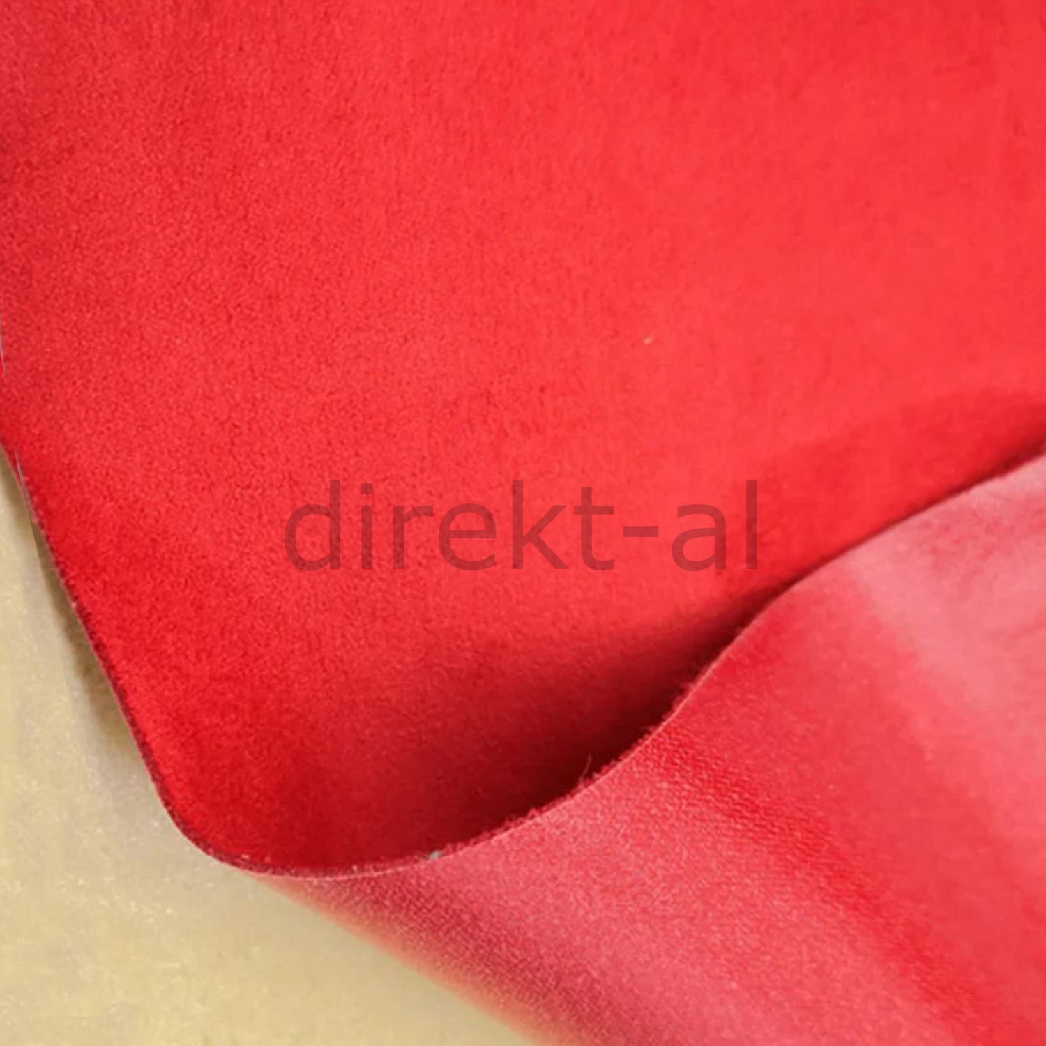 YAPIŞKANLI ALKANTARA NUBUK TİPİ KUMAŞ 48 cm X 100 cm RENK SEÇENEKLİ Kırmızı