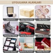 YAPIŞKANLI ALKANTARA NUBUK TİPİ KUMAŞ 48 cm X 100 cm RENK SEÇENEKLİ Krem