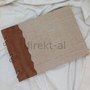Yapışkanlı Fotoğraf Albümü Jüt Alkantara Kapaklı Nostaljik Tasarımlı Büyük 40 Sayfa