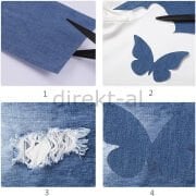 Kot Jeans Denim Kumaş Yapışkanlı Tamir Yama Seti 17 Parça