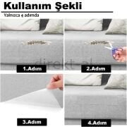 Keten Kumaş Tamir Yamaları Arkası Yapışkanlı 22 x 33 cm. Renk Seçenekli 2 adet Kahverengi