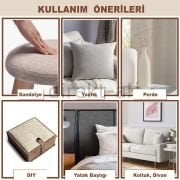 Keten Kumaş Tamir Yamaları Arkası Yapışkanlı 22 x 33 cm. Renk Seçenekli 2 adet Krem