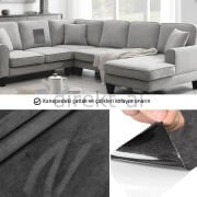 Yapışkanlı Alkantara Nubuk Deri Tipi Kumaş Tamir Yama Seti 3 Set 18 Parça