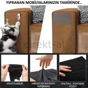 Yapışkanlı Alkantara Nubuk Deri Tipi Kumaş Tamir Yama Seti 3 Set 18 Parça Gri