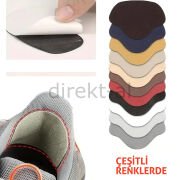 Suni Deri Ayakkabı Tamir Yaması Topuk Desteği Arkası Yapışkanlı 16 ADET