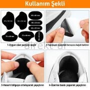 Suni Deri Ayakkabı Tamir Yaması Topuk Desteği Arkası Yapışkanlı 16 ADET