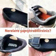 Suni Deri Ayakkabı Tamir Yaması Topuk Desteği Arkası Yapışkanlı 16 ADET Kahverengi