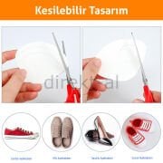 Suni Deri Ayakkabı Tamir Yaması Topuk Desteği Arkası Yapışkanlı 16 ADET Beyaz