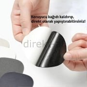 Suni Deri Ayakkabı Tamir Yaması Topuk Desteği Arkası Yapışkanlı 16 ADET Taba