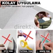 Yapışkanlı Polyester Kumaş Mont Çadır Şemsiye Tamir Yaması 19 Adet