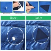 Yapışkanlı Polyester Kumaş Mont Çadır Şemsiye Tamir Yaması 19 Adet Siyah