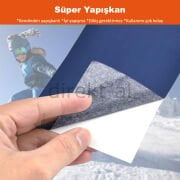 Yapışkanlı Polyester Kumaş Mont Çadır Şemsiye Tamir Yaması 19 Adet Haki