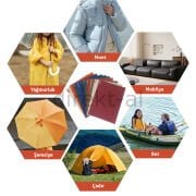 Yapışkanlı Polyester Kumaş Çeşitli Şekillde 30 adet Mont Şemsiye Aksesuar Yama