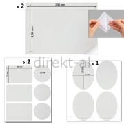 Yapışkanlı Şeffaf Folyo Tamir Yama Seti Yırtılmaz Su geçirmez Mont Çadır Şemsiye 3 Set 18 Adet